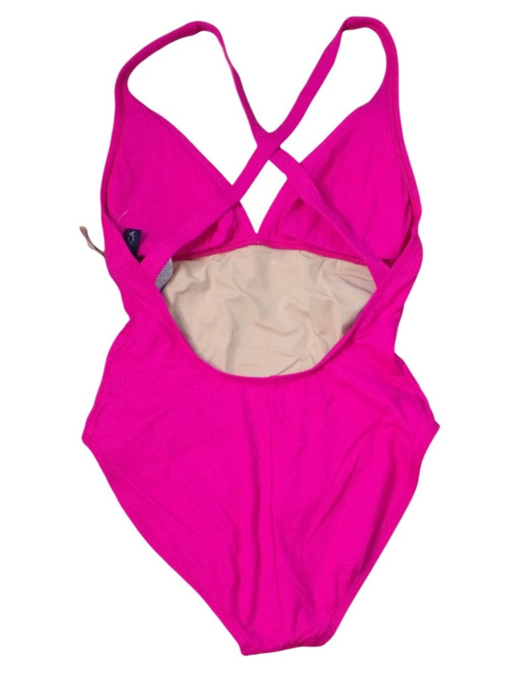 🆕LA BLANCA Island Goddess Plunge One Piece Swimsuit Fuchsia Bright Pink 8 - Picture 3 of 7